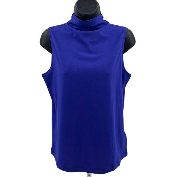 Athleta Outbound Tank Womens XS Noble Blue Pullover Mock Neck Camisole Outbound - Picture 1 of 11